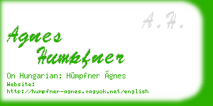 agnes humpfner business card